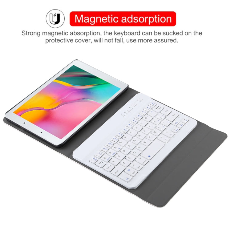 Ultra-thin Detachable Magnetic Bluetooth Keyboard Leather Tablet Case for Galaxy Tab A 8.0 2019 P200 / P205, with Holder