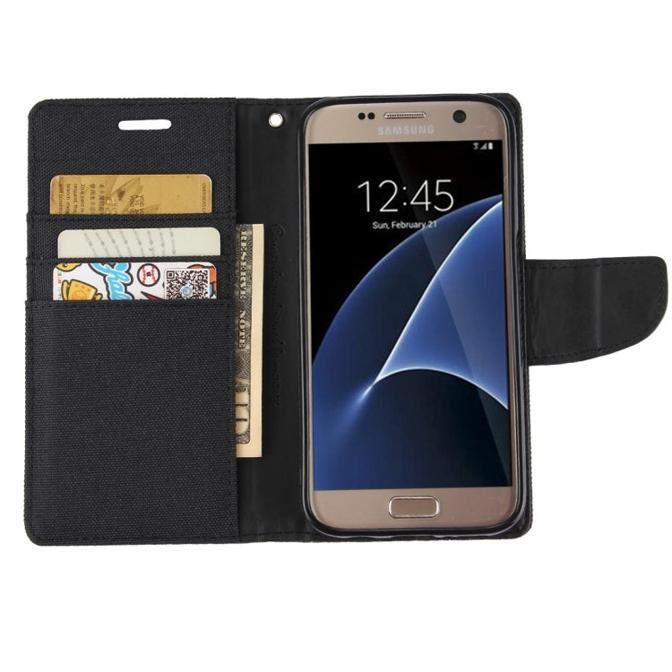 GOOSPERY CANVAS DIARY for Samsung Galaxy S7 Canvas Texture Horizontal Flip Leather Case with Card Slots & Wallet & Holder