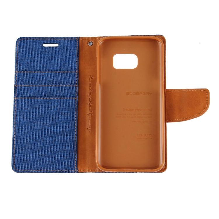 GOOSPERY CANVAS DIARY for Samsung Galaxy S7 Canvas Texture Horizontal Flip Leather Case with Card Slots & Wallet & Holder