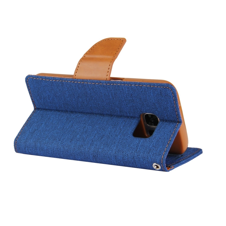 GOOSPERY CANVAS DIARY for Samsung Galaxy S7 Canvas Texture Horizontal Flip Leather Case with Card Slots & Wallet & Holder