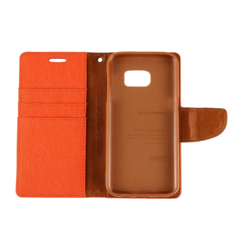 GOOSPERY CANVAS DIARY for Samsung Galaxy S7 Canvas Texture Horizontal Flip Leather Case with Card Slots & Wallet & Holder