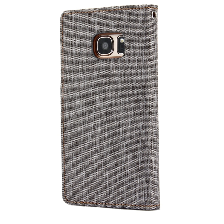 GOOSPERY CANVAS DIARY for Samsung Galaxy S7 Canvas Texture Horizontal Flip Leather Case with Card Slots & Wallet & Holder