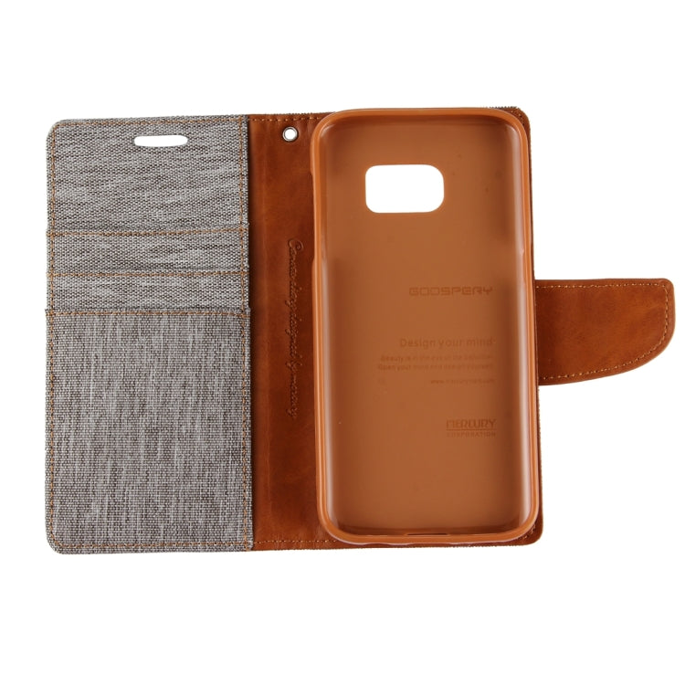 GOOSPERY CANVAS DIARY for Samsung Galaxy S7 Canvas Texture Horizontal Flip Leather Case with Card Slots & Wallet & Holder