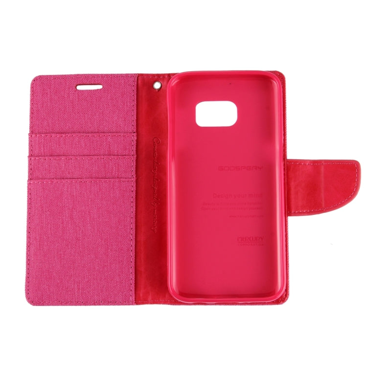 GOOSPERY CANVAS DIARY for Samsung Galaxy S7 Canvas Texture Horizontal Flip Leather Case with Card Slots & Wallet & Holder