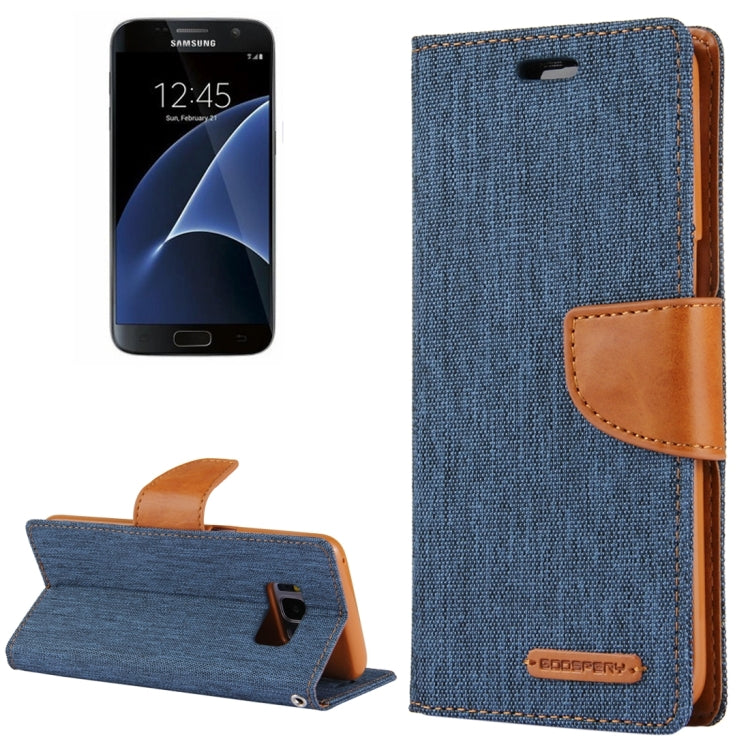 GOOSPERY CANVAS DIARY for Samsung Galaxy S7 Canvas Texture Horizontal Flip Leather Case with Card Slots & Wallet & Holder