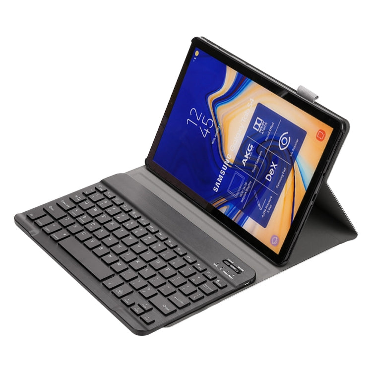ST830S Bluetooth 3.0 Fine Wool Texture PU Leather ABS Detachable Seven-color Backlight Bluetooth Keyboard Leather Tablet Case for Samsung Galaxy Tab S4 10.5 inch T830 / T835, with Pen Slot & Holder