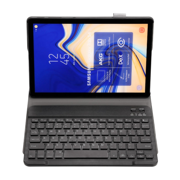 ST830S Bluetooth 3.0 Fine Wool Texture PU Leather ABS Detachable Seven-color Backlight Bluetooth Keyboard Leather Tablet Case for Samsung Galaxy Tab S4 10.5 inch T830 / T835, with Pen Slot & Holder