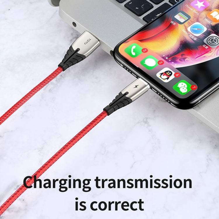 TOTUDESIGN BMA-027 Thunder Series Micro USB Automatic Adsorption Magnectic Charging Cable, Length: 1.2m (Red)