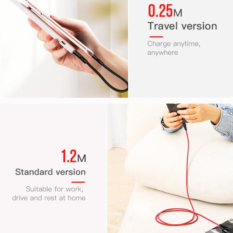 TOTUDESIGN BMA-025 Wing Series 2.4A Micro USB Weaving Charging Cable, Length: 1m