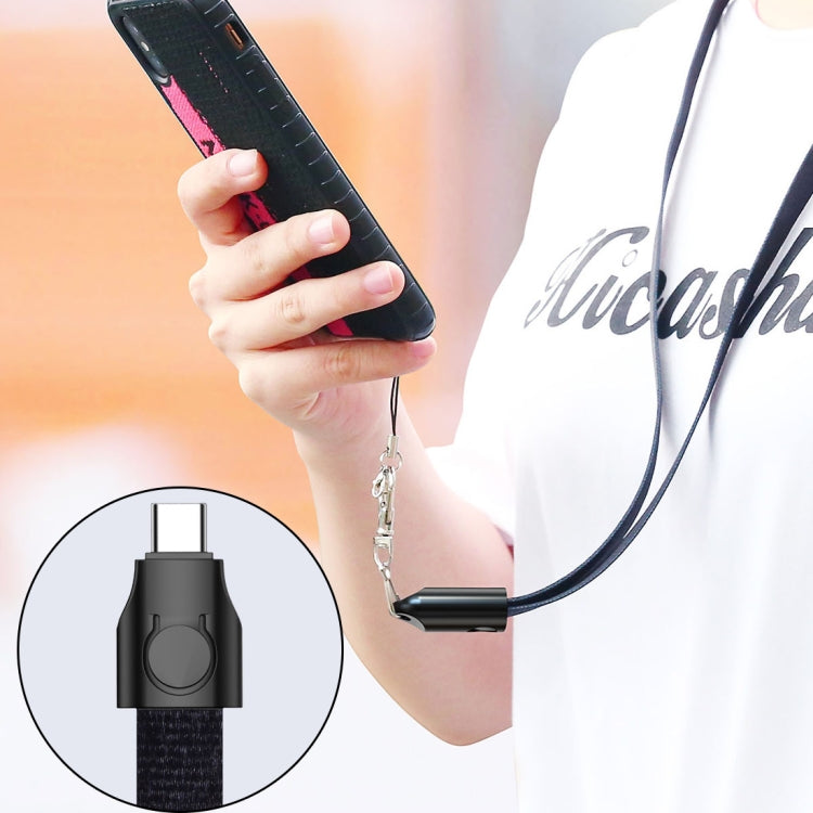 TOTUDESIGN BTA-025 Cloth Series Hanging Rope Style 85CM 2.1A USB-C / Type-C to USB Data Sync Charging Cable