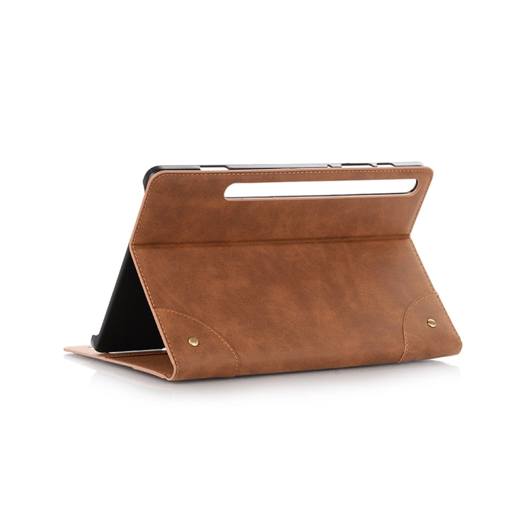 For Galaxy Tab S6 T860 / T865 Retro Book Style Horizontal Flip Leather Case with Holder & Card Slots & Wallet