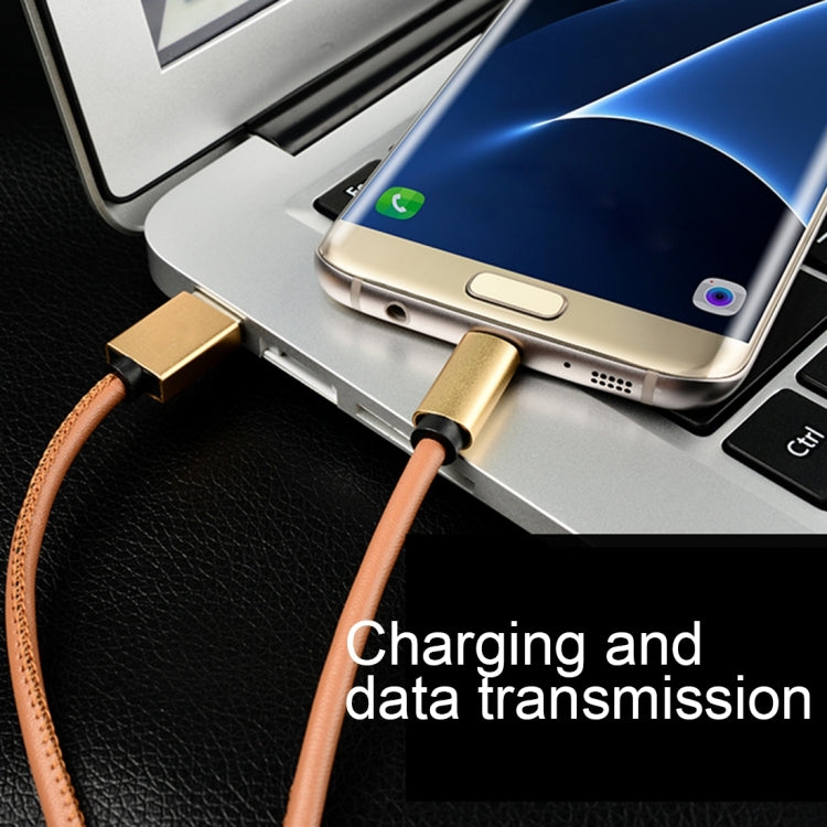 1m PU Leather Knitting Metal Head 90 Cores Micro USB to USB 2.0 Data / Charger Cable, For Samsung / Huawei / Xiaomi / Meizu / LG / HTC and Other Smartphones