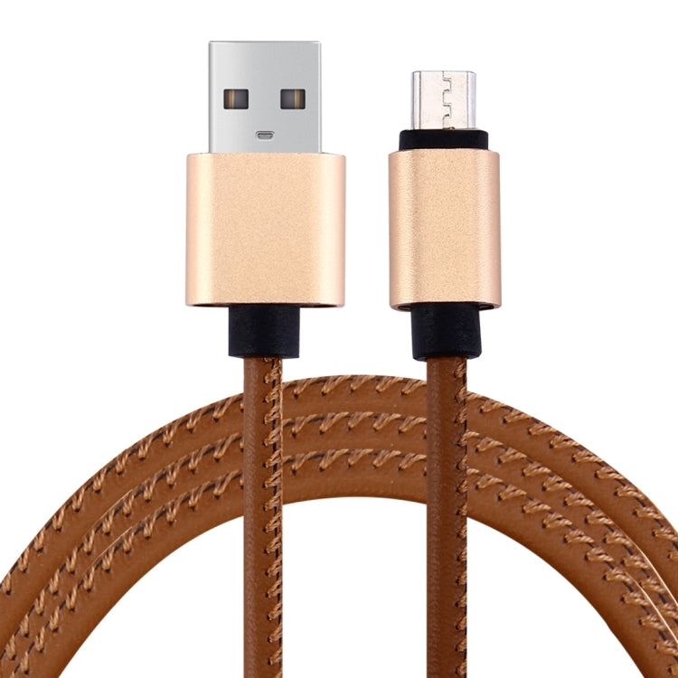 1m PU Leather Knitting Metal Head 90 Cores Micro USB to USB 2.0 Data / Charger Cable, For Samsung / Huawei / Xiaomi / Meizu / LG / HTC and Other Smartphones