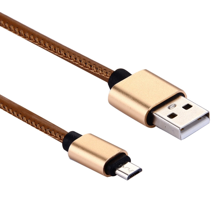 1m PU Leather Knitting Metal Head 90 Cores Micro USB to USB 2.0 Data / Charger Cable, For Samsung / Huawei / Xiaomi / Meizu / LG / HTC and Other Smartphones