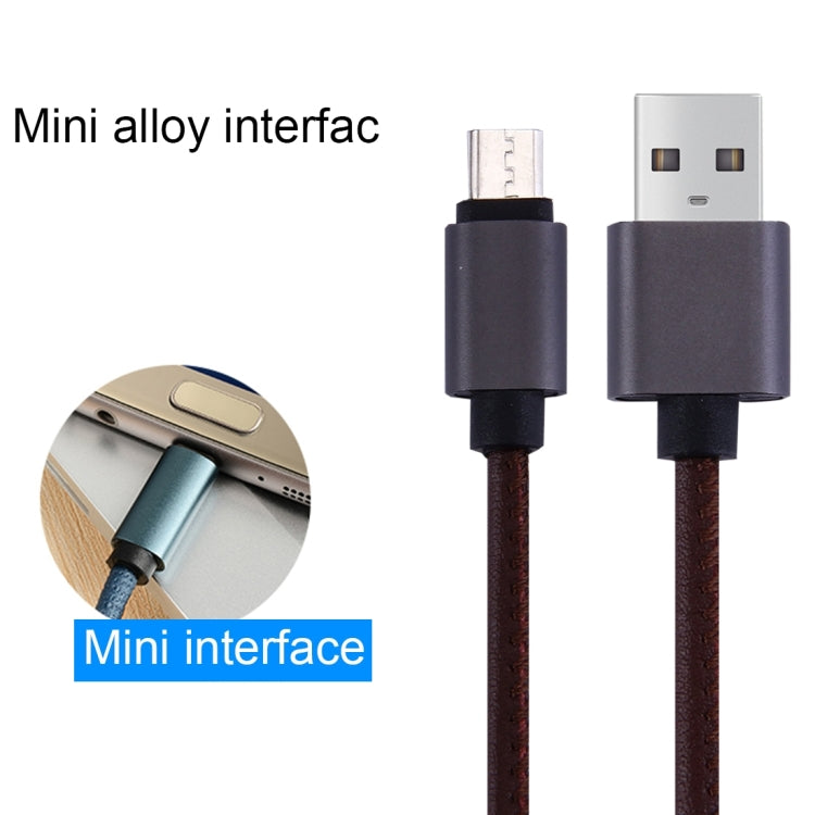 1m PU Leather Knitting Metal Head 90 Cores Micro USB to USB 2.0 Data / Charger Cable, For Samsung / Huawei / Xiaomi / Meizu / LG / HTC and Other Smartphones