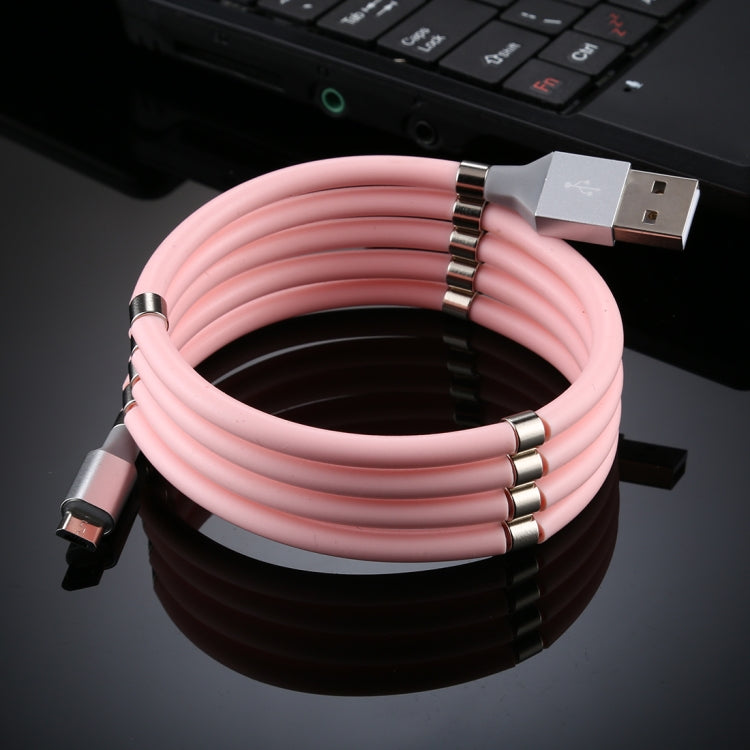 USB to Micro USB Luminous Magnetic Attraction Data Cable, Length: 1m