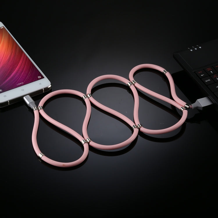 USB to Micro USB Luminous Magnetic Attraction Data Cable, Length: 1m