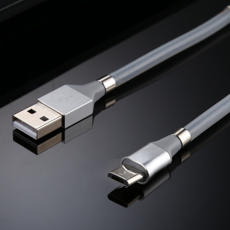 USB to Micro USB Luminous Magnetic Attraction Data Cable, Length: 1m