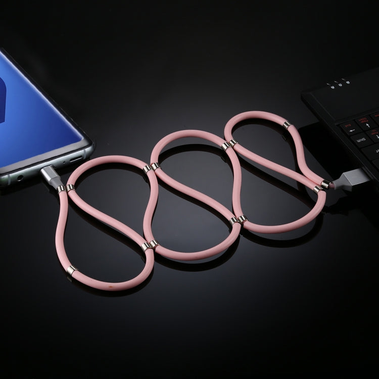 USB to USB-C / Type-C Luminous Magnetic Attraction Data Cable, Length: 1m
