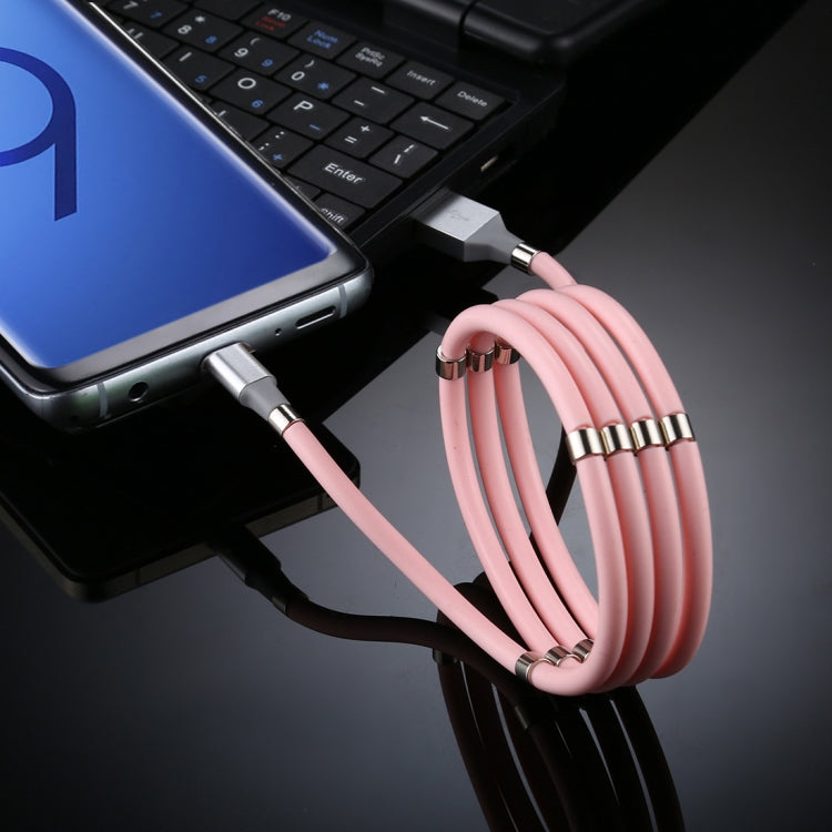 USB to USB-C / Type-C Luminous Magnetic Attraction Data Cable, Length: 1m