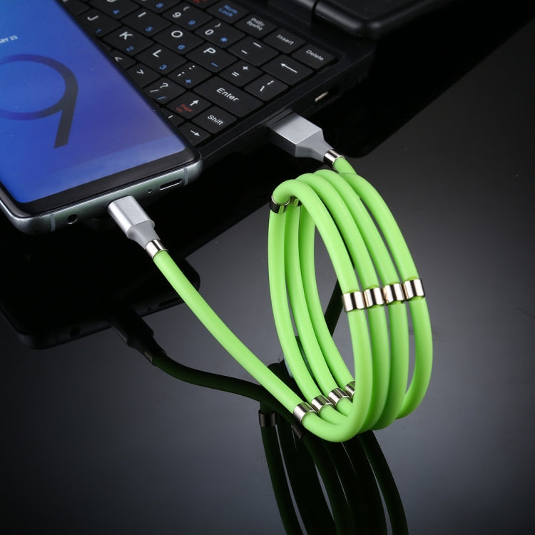USB to USB-C / Type-C Luminous Magnetic Attraction Data Cable, Length: 1m