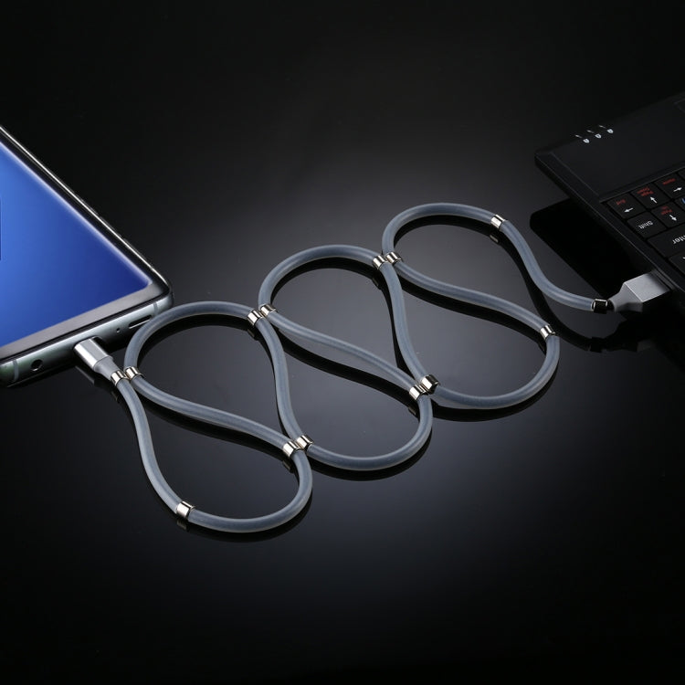 USB to USB-C / Type-C Luminous Magnetic Attraction Data Cable, Length: 1m