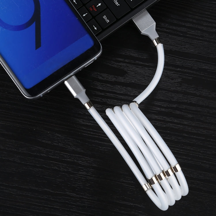 USB to USB-C / Type-C Luminous Magnetic Attraction Data Cable, Length: 1m