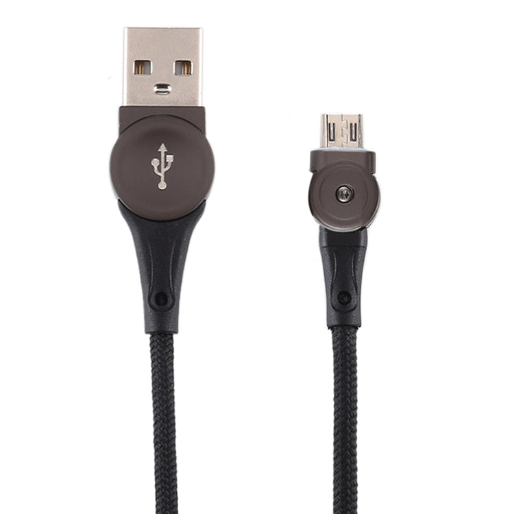 USB to Micro USB Rotatable Connector Braided Data Cable, Cable Length: 1m