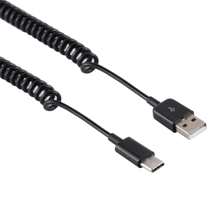 USB-C / Type-C Male to USB Male Laptop Spring Charging Cable