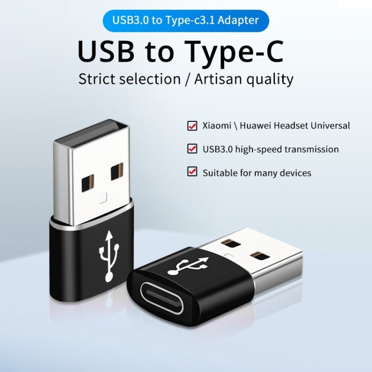 USB-C / Type-C Female to USB 3.0 Male Aluminum Alloy Adapter, Support Charging & Transmission Data