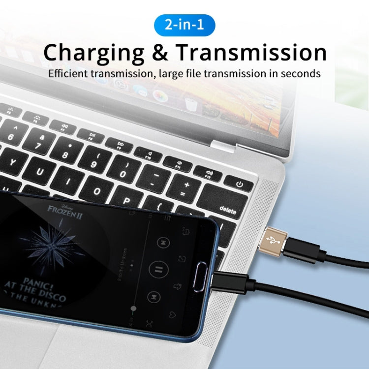 USB-C / Type-C Female to USB 3.0 Male Aluminum Alloy Adapter, Support Charging & Transmission Data