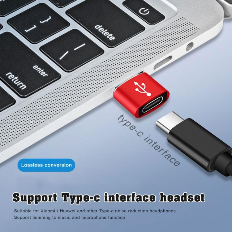 USB-C / Type-C Female to USB 3.0 Male Aluminum Alloy Adapter, Support Charging & Transmission Data