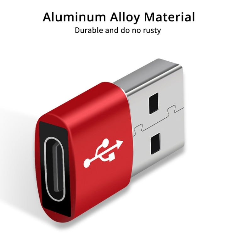 USB-C / Type-C Female to USB 3.0 Male Aluminum Alloy Adapter, Support Charging & Transmission Data