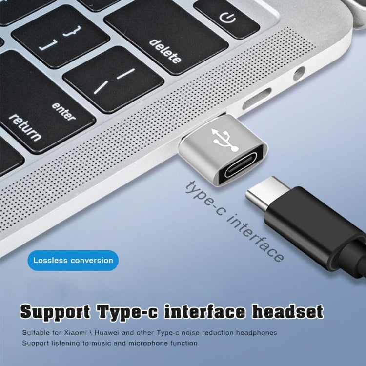 USB-C / Type-C Female to USB 3.0 Male Aluminum Alloy Adapter, Support Charging & Transmission Data