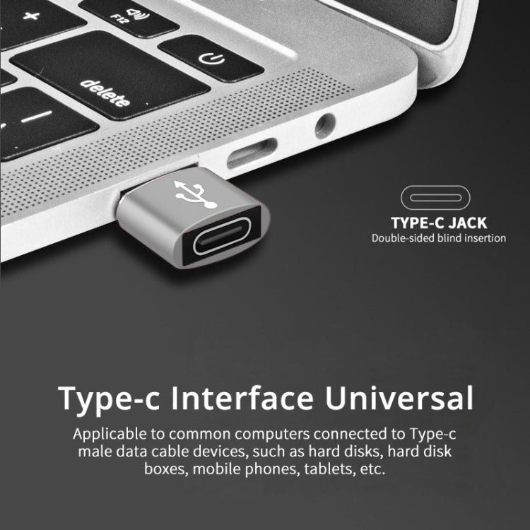 USB-C / Type-C Female to USB 3.0 Male Aluminum Alloy Adapter, Support Charging & Transmission Data