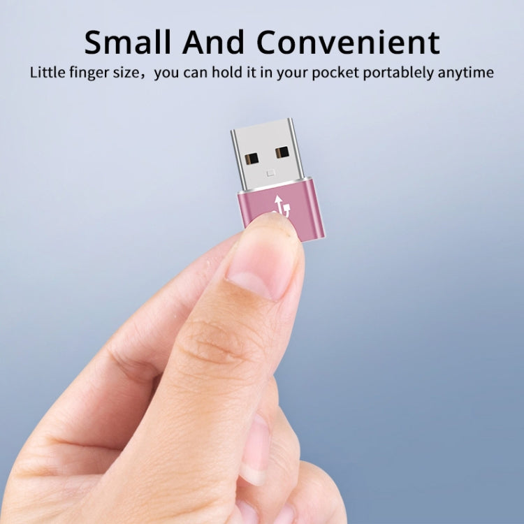 USB-C / Type-C Female to USB 2.0 Male Aluminum Alloy Adapter, Support Charging & Transmission