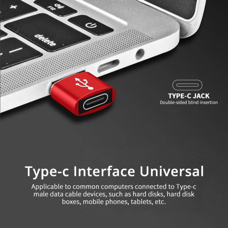 USB-C / Type-C Female to USB 2.0 Male Aluminum Alloy Adapter, Support Charging & Transmission