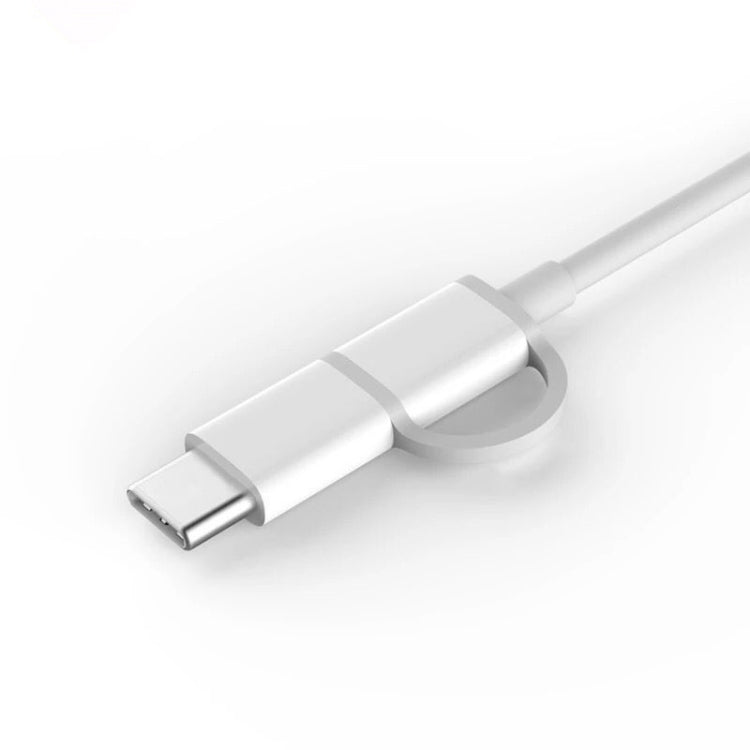 2.4A QC3.0 USB to Micro USB + USB-C / Type-C Fast Charging + Data Transmission TPE Data Cable, Cable Length: 1m