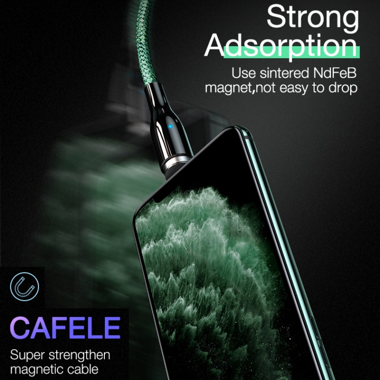 CAFELE Zhen Magnetic Series USB-C / Type-C Round Head Magnetic Suction Fast Charging Data Cable Line Length: 1.2m(Black)