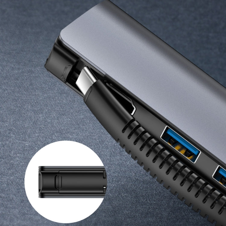 TOTU FGCR-005 Speedy Series 5 in 1 USB-C / Type-C to 3 x USB 3.0 + HDMI + PD Port HUB Converter