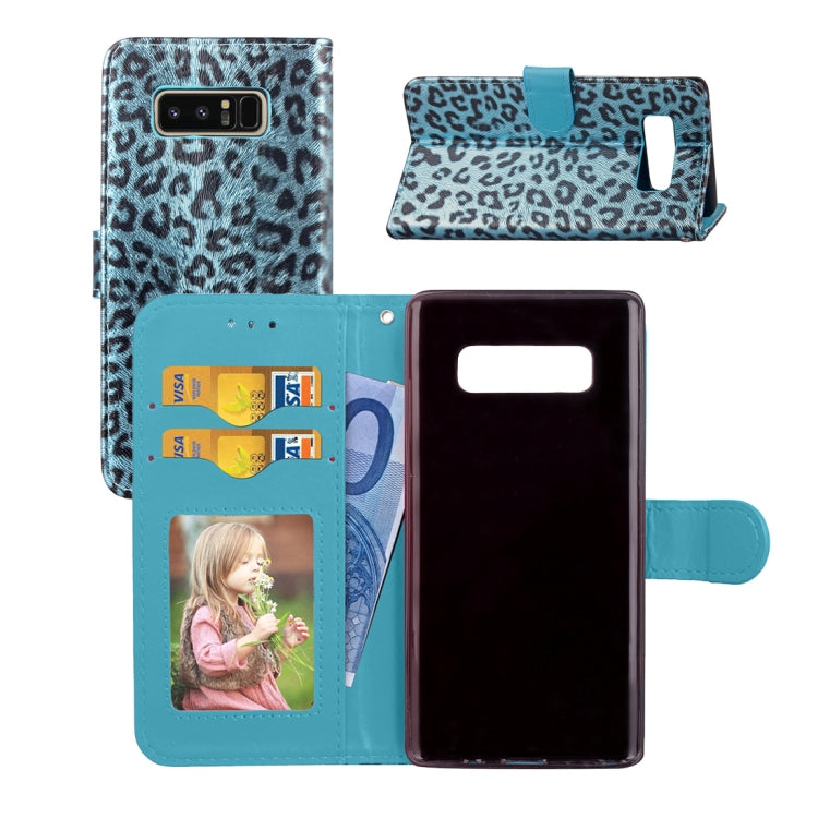 For Galaxy Note 8 Leopard Pattern Horizontal Flip Leather Case with Holder & Card Slots & Wallet & Photo Frame & Lanyard