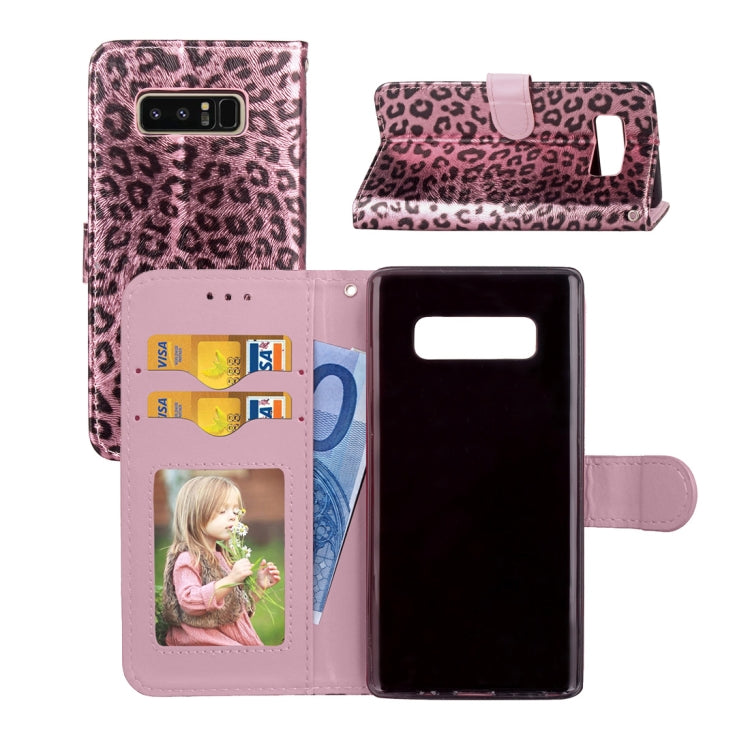 For Galaxy Note 8 Leopard Pattern Horizontal Flip Leather Case with Holder & Card Slots & Wallet & Photo Frame & Lanyard