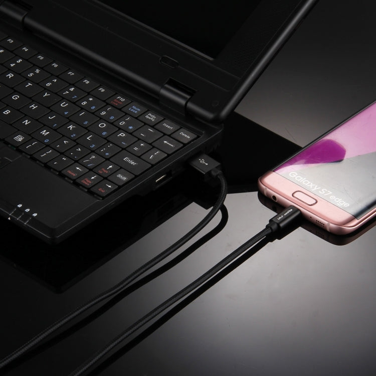 ULT-unite 2m Knit Texture USB 2.0 to Micro USB All-copper Wire Data Sync Charging Cable, For Samsung / Huawei / Xiaomi / Meizu / LG / HTC and Other Smartphones