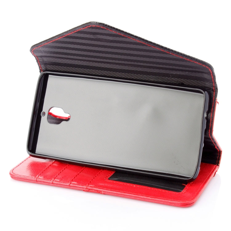 For OnePlus 3 Envelope Style Litchi Texture Horizontal Flip Leather Case with Magnetic Buckle & Holder & Card Slots & Photo frame & Wallet