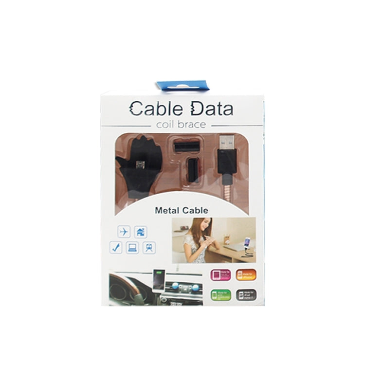 Multi-functional Metal Soft Hose Palm Holder Micro USB to USB Data Charging Cable with Flexible Desk / Car Dock Function, For Samsung, HTC, Sony, Lenovo, Huawei, and other Smartphones