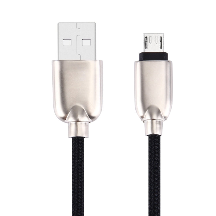 1M Woven Style Metal Head 108 Copper Cores Micro USB to USB Data Sync Charging Cable