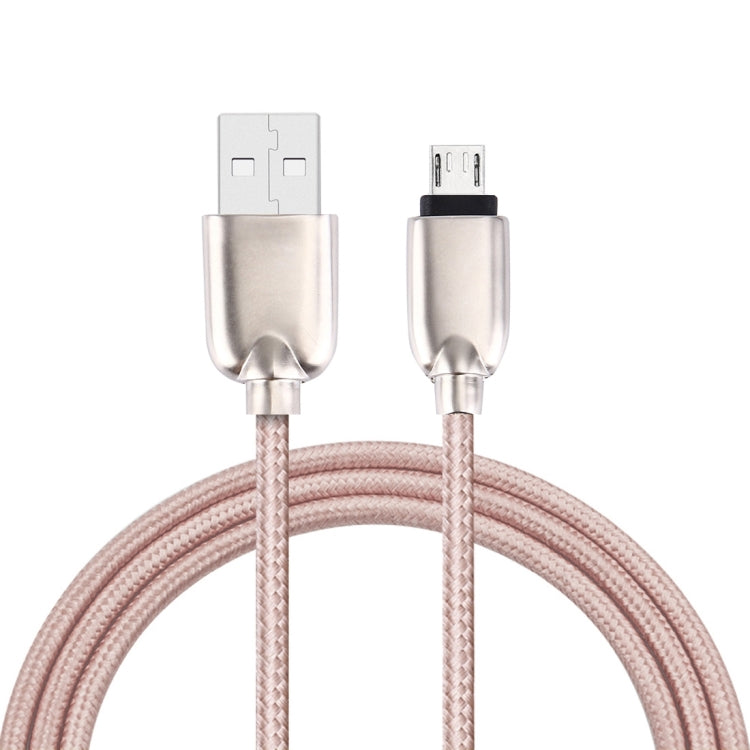 1M Woven Style Metal Head 108 Copper Cores Micro USB to USB Data Sync Charging Cable