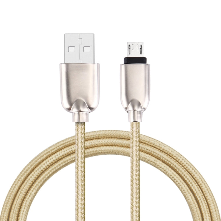1M Woven Style Metal Head 108 Copper Cores Micro USB to USB Data Sync Charging Cable