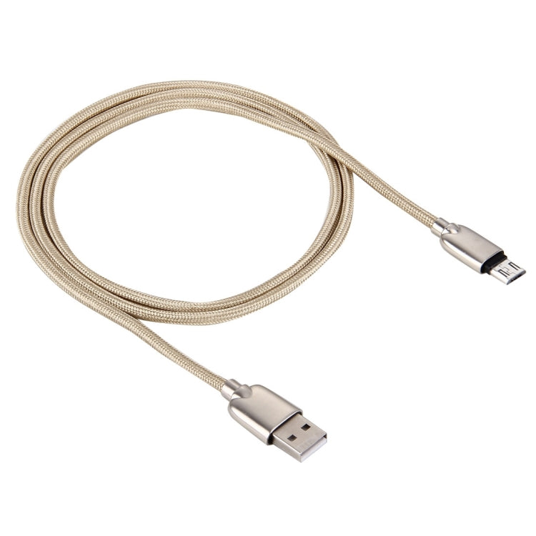 1M Woven Style Metal Head 108 Copper Cores Micro USB to USB Data Sync Charging Cable