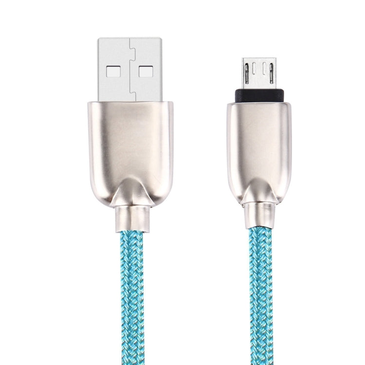 1M Woven Style Metal Head 108 Copper Cores Micro USB to USB Data Sync Charging Cable